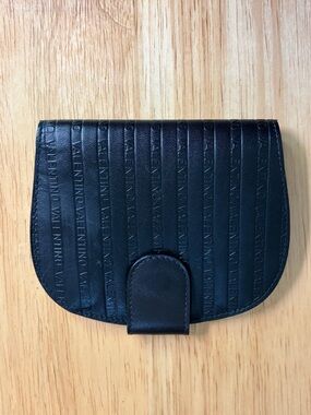 Mario Valentino Black Leather Small Flap Wallet